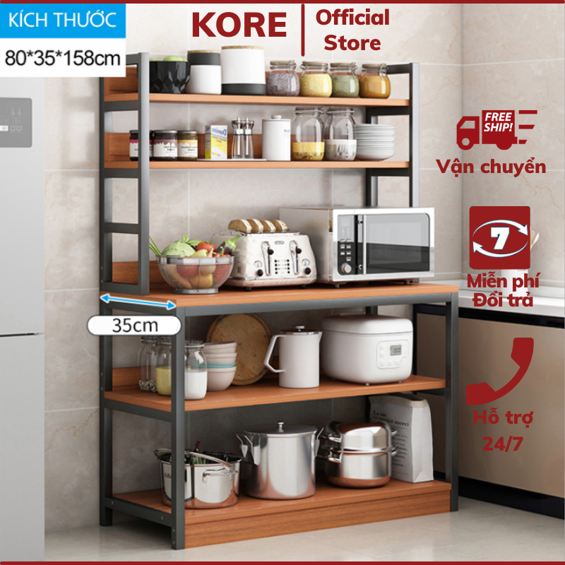 Kệ để đồ nhà bếp đa năng 5 tầng 80x160cm