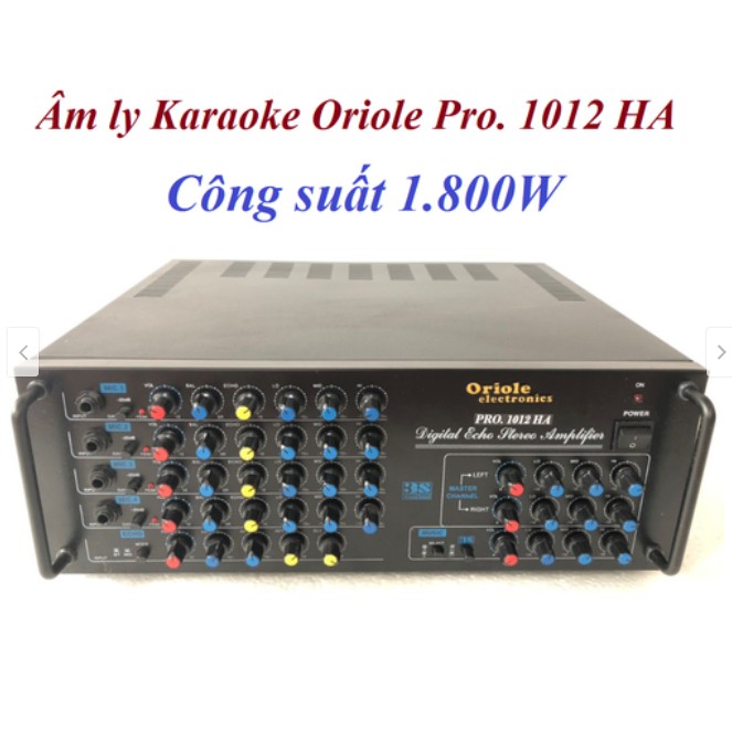 Amply karaok oriole pro 1012ha 12 sò, 1800w - 1012ha