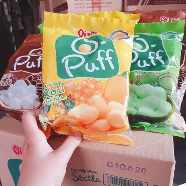 Kẹo xốp nhân xoài Oishi Puff gói 84g