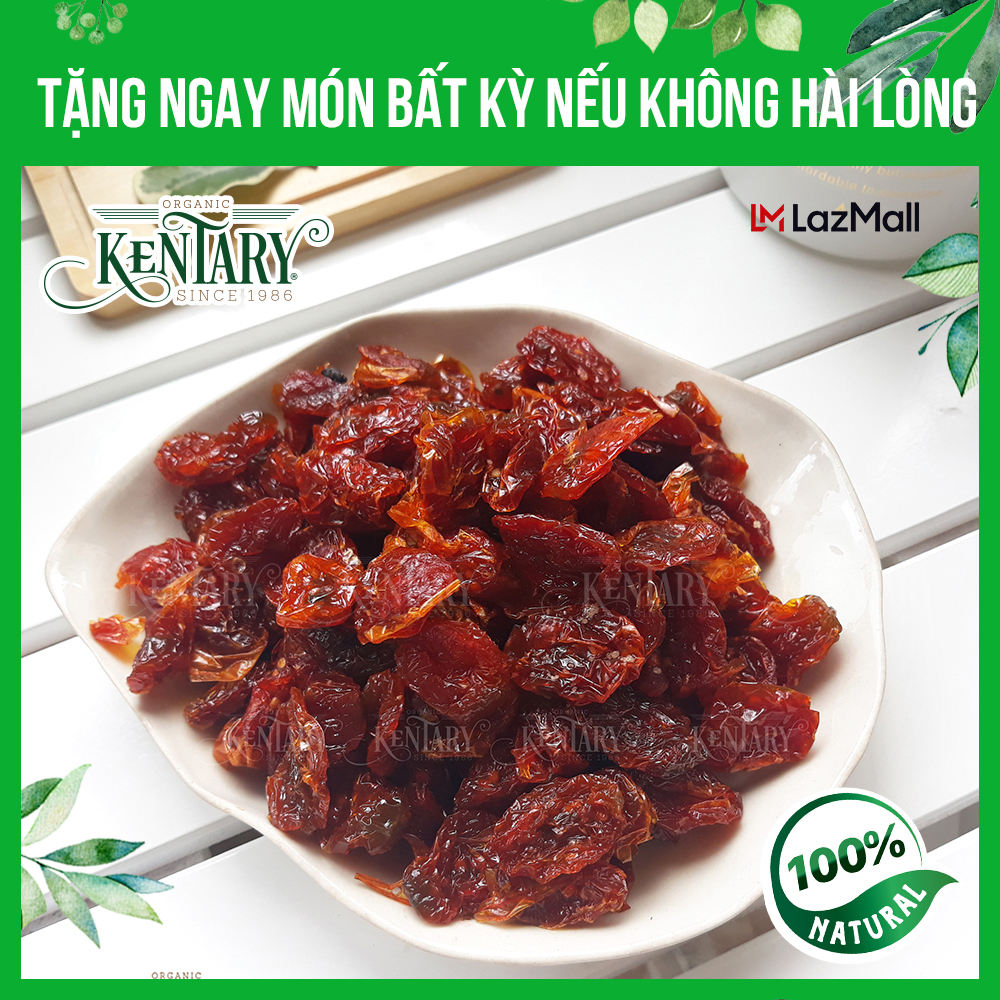 Cà chua Cherry sấy dẻo Kentary túi 200gr, vị chua ngọt đậm đà - giúp sáng mắt, đẹp da, ngừa lão hóa da - đồ ăn vặt