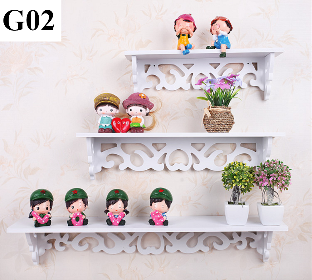 Kệ trang trí treo tường kiểu dáng mới combo 3 thanh- G02