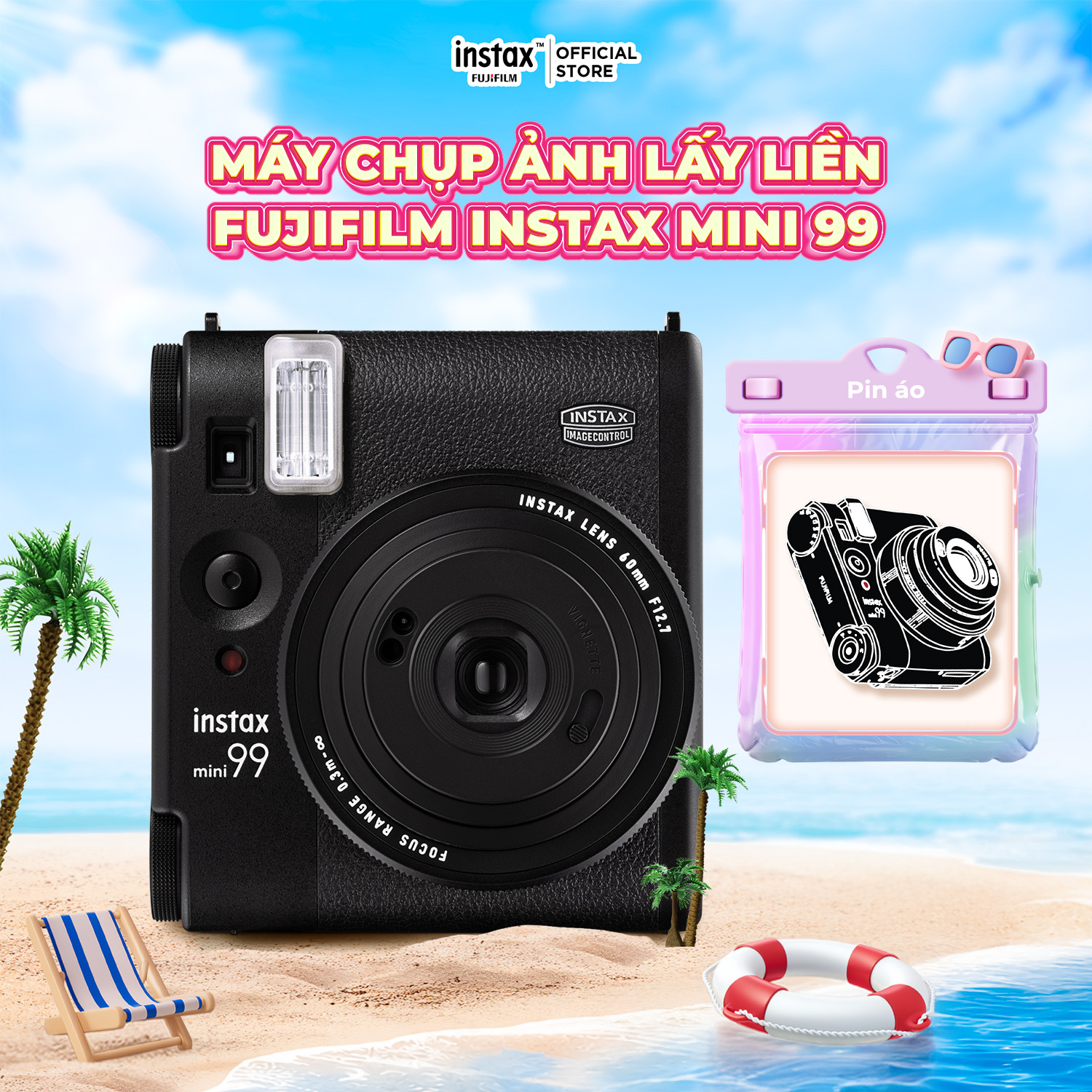 Máy Ảnh Chụp Lấy Liền Fujifilm Instax Mini 99 - Bảo Hành 12 Tháng