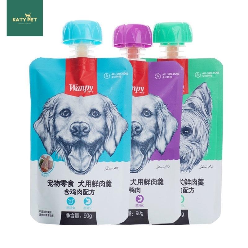 Pate Wanpy cho chó dạng gói nắp đóng 80g thơm ngon dinh dưỡng
