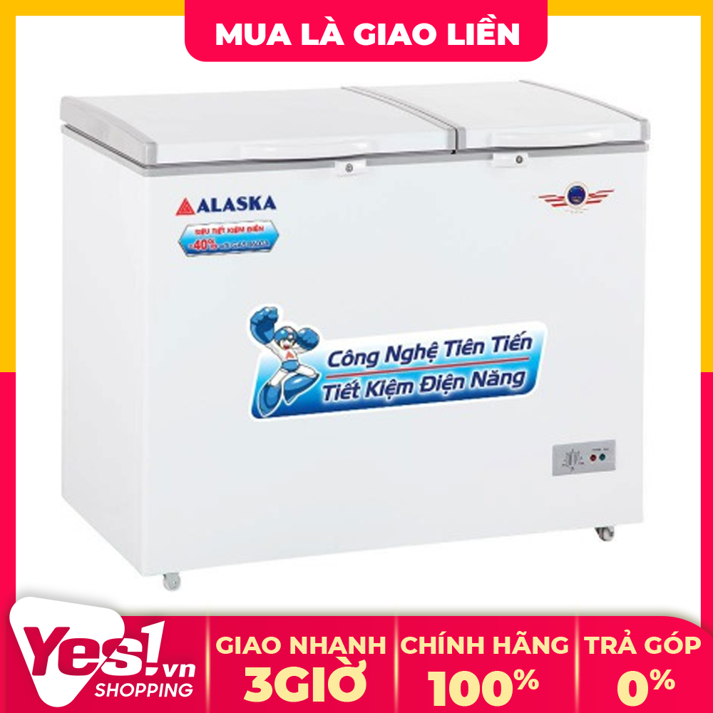 Tủ đông mát Alaska 210 lít BCD-3571 - 2 cánh - 2 ngăn - Bảo hành chính hãng