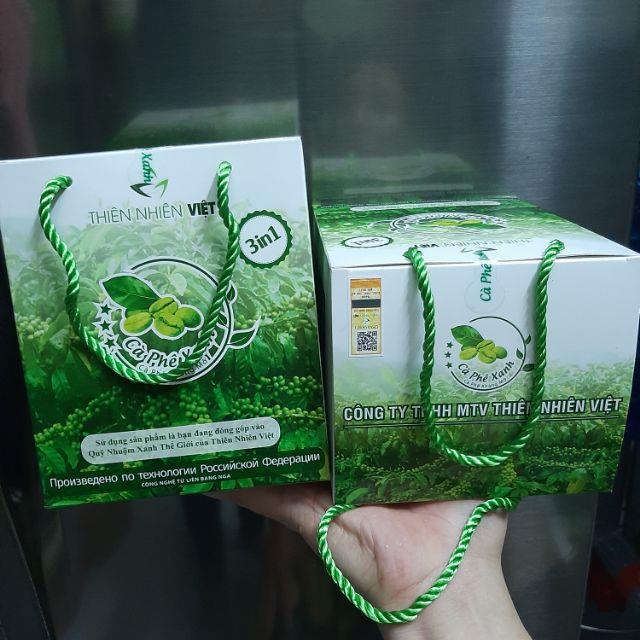✼ Cà Phê Xanh giảm cân hộp 30 gói tem cào chính hãng
