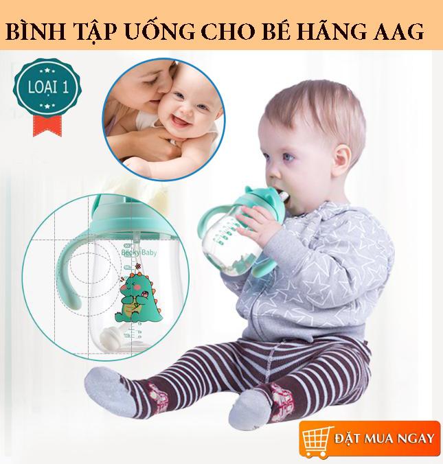 [HÀNG XỊN] Bình Tập Uống Nước Cho Bé  - Có van chống sặc, núm vú mềm, chất liệu cao cấp, an toàn tuyệt đối cho trẻ em.