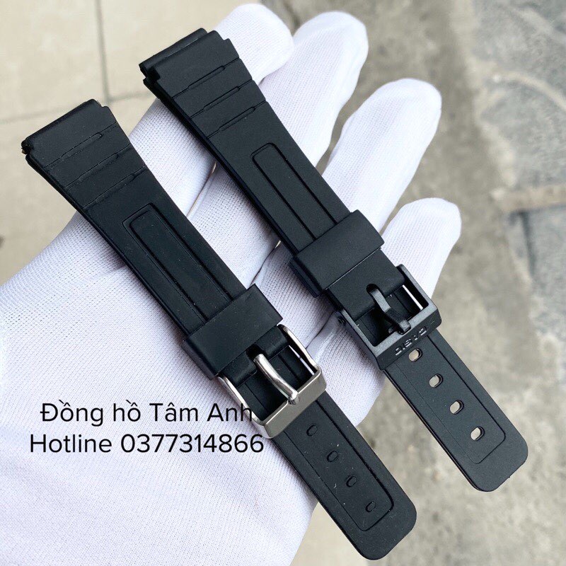 Dây nhựa thay thế đồng hồ Casio F91, F94 - Tặng kèm chốt gắn
