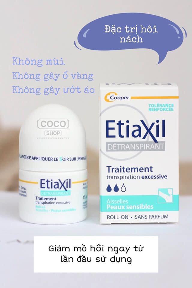 Chính hãng lăn khử mùi Etiaxil pháp - lăn nách Etiaxil khử mùi hôi nam nữ đủ màu 15ml