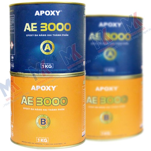 KEO DÁN ĐÁ HOA CƯƠNG EPOXY AE-3000 CẶP 2KG (TRẮNG/XÁM)