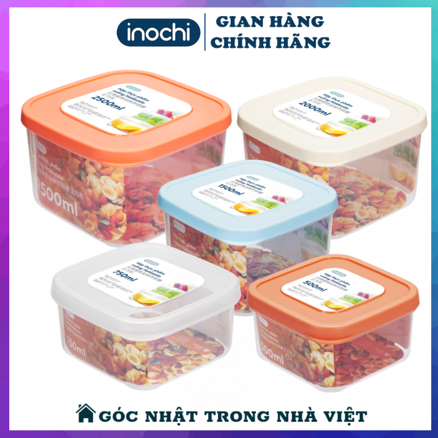 Hộp Nhựa Đựng Thực Phẩm Bảo Quản Thức ăn Trong Tủ Lạnh Hình Vuông INOCHI M101-015-020