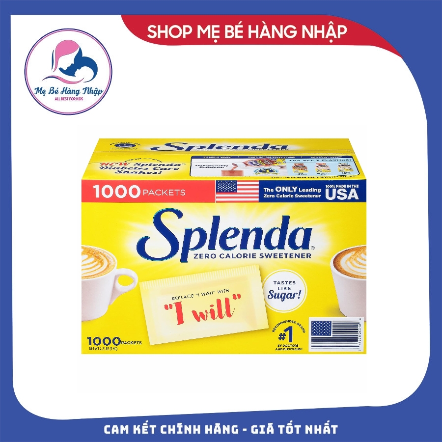 Mẫu mới - Đường ăn kiêng Splenda 1000 gói