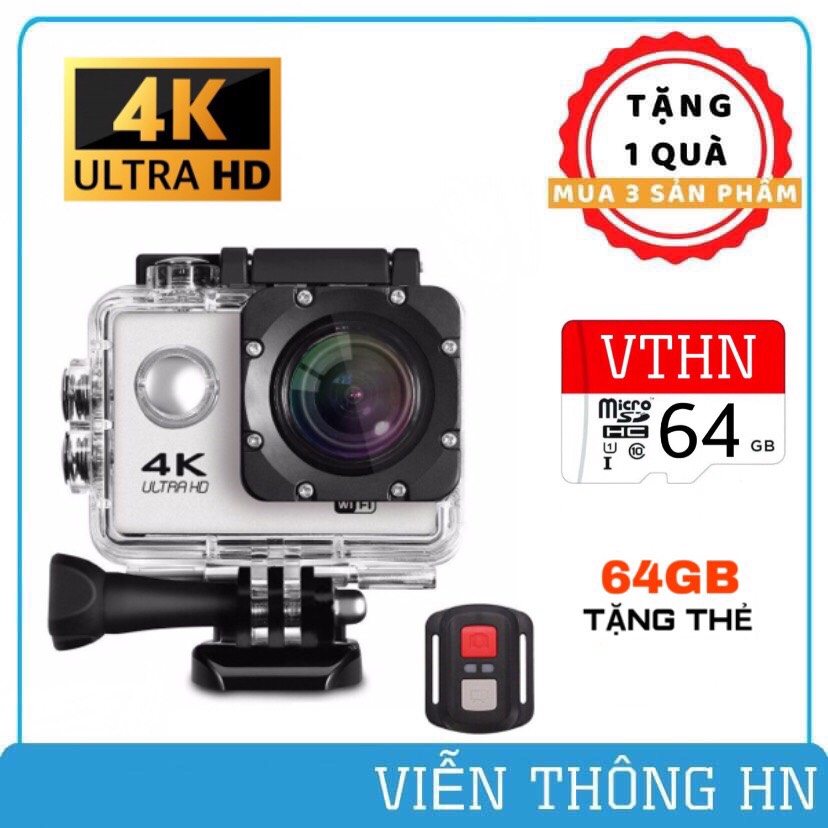 [ TẶNG THẺ NHỚ 64G ] Camera hành trình xe máy chống nước chống rung 4k 16M ultra hd - camera kết nối wifi góc quay 170 độ  ghi hình sắc nét