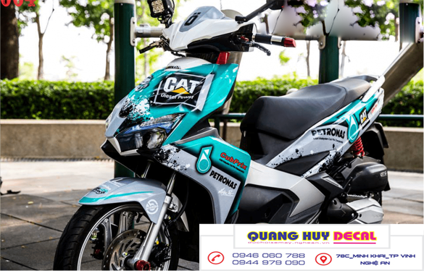 Tem trùm Air Blade trắng xanh ngọc petronas - Độ dán team trùm decal xe máy Air Blade trắng xanh ngọc petronas - Team trùm decal xe máy Air Blade rẻ đẹp và chất