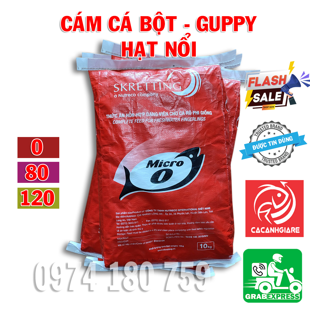 Cám cá giống, cám cá guppy micro
