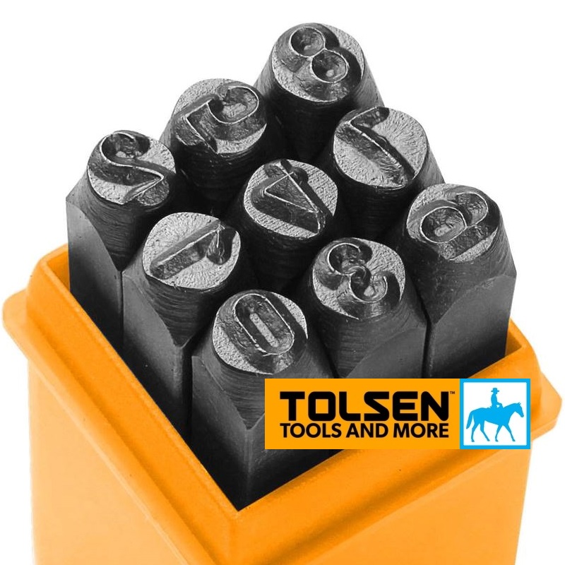 Bộ đóng số 9 cây 6mm figure punch tolsen 25097