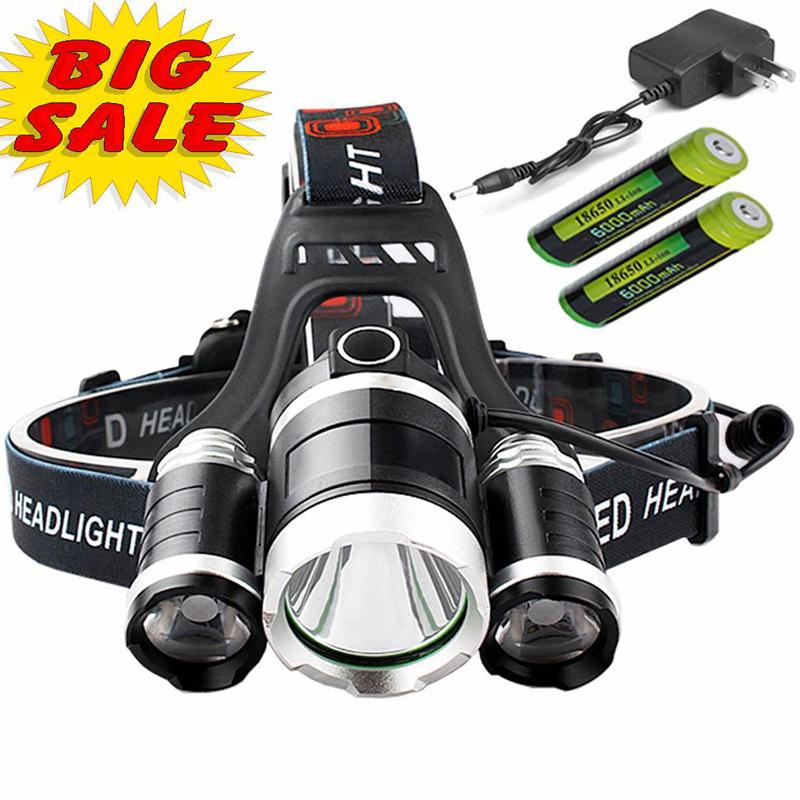 Đèn led sử dụng công nghệ SMD mới nhất,Đèn Pin Đội Đầu Siêu Sáng,shop đèn pin siêu sáng,Đèn đeo đầu 3 bóng Công nghệ LED XML Cree T6 Cực HOT hiện nay,Thời Lượng Pin 10h.