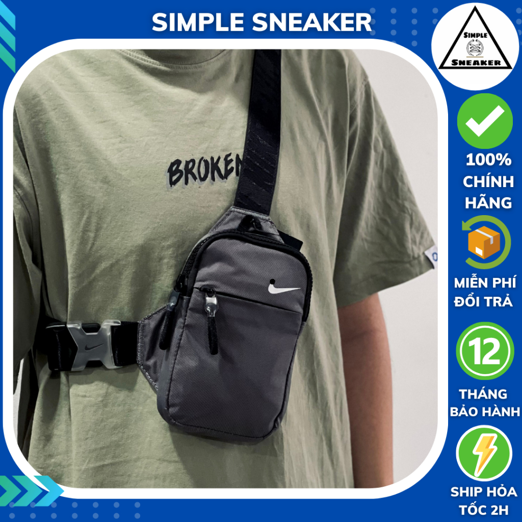 Túi đeo chéo nlke sportswear chính hãng -simple sneaker- nlke essentials hip pack cv1064-010 túi đeo thời trang nam nữ