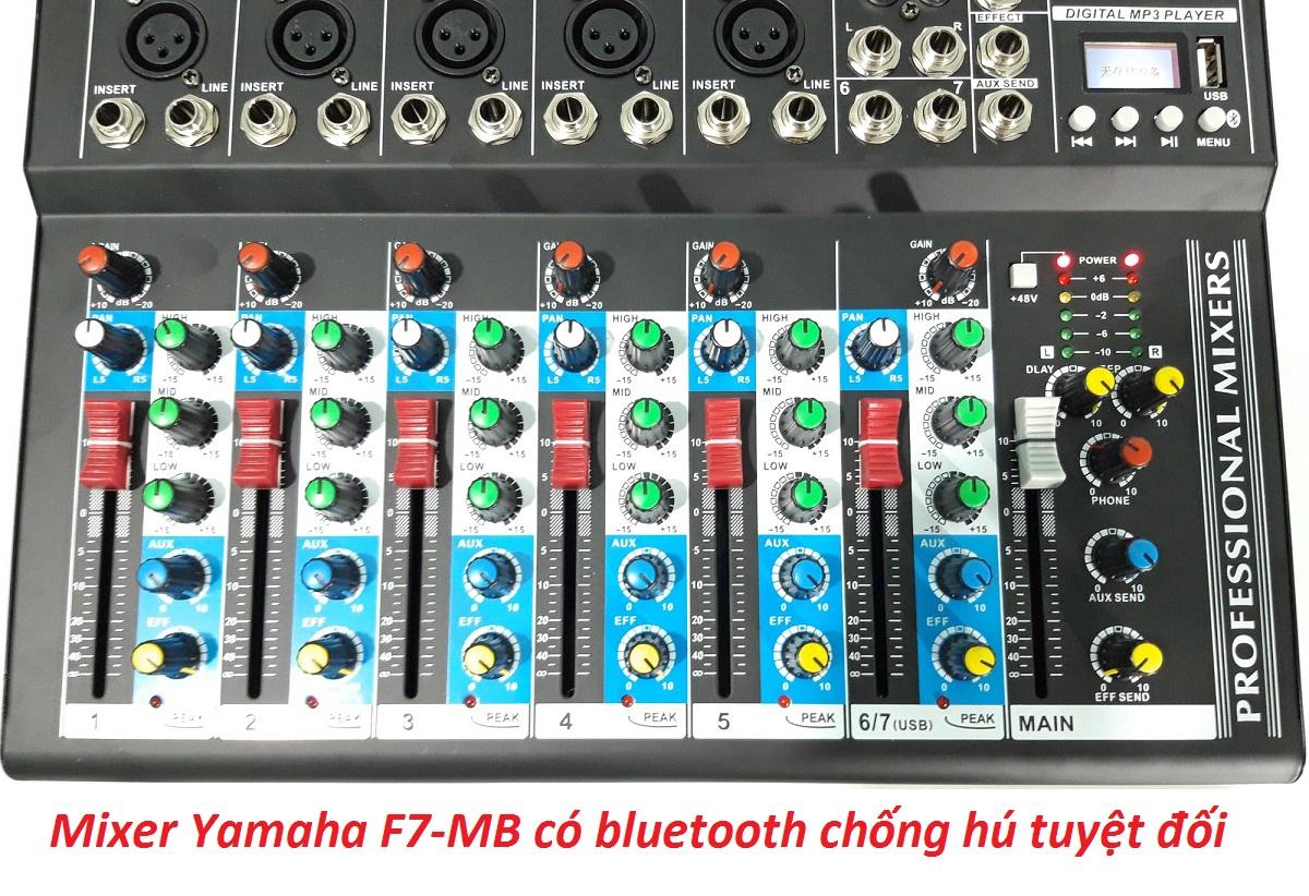 Mixer YAMAHA F7-MB Có Bluetooth Chống Hú Tuyệt Đối - Chất Âm Hay Cho Giàn