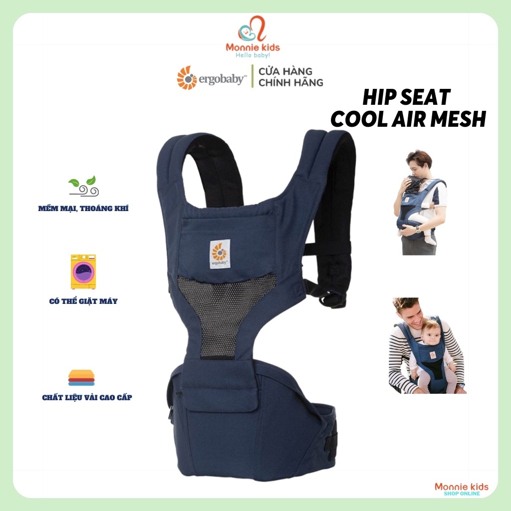 Địu ngồi cho bé Ergobaby Hip Seat Cool Air Mesh 4m+