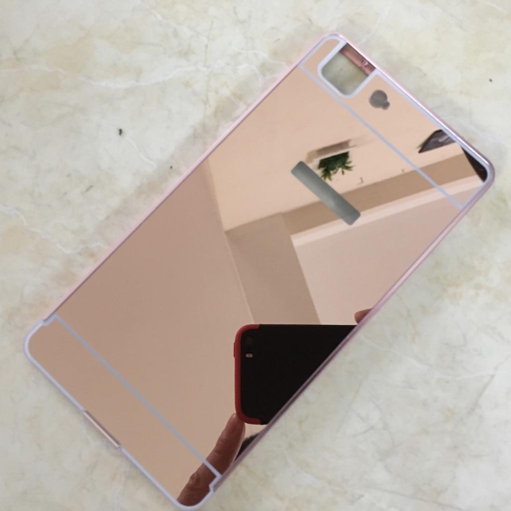 Oppo R5 - Ốp lưng điện thoại nắp tráng gương viền hợp kim