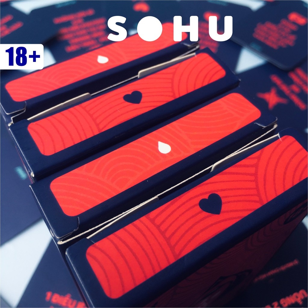 ◑✖ ̅ Bộ bài drinking game Ướt Át SOHU cho cặp đôi hẹn hò đi chơi 40 lá