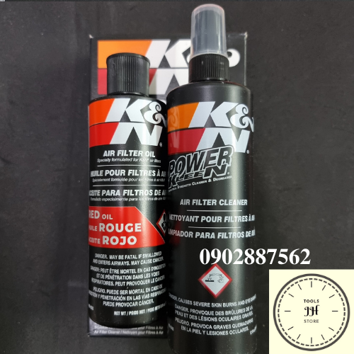 Bộ vệ sinh lọc gió kn k&n tẩm dầu lọc gió độ lọc trụ kn