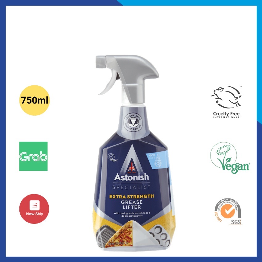 Siêu tẩy dầu mỡ bếp cao cấp Astonish 750ml tẩy bếp dầu mỡ lưới hút mùi xoong nồi cháy khét lâu ngày