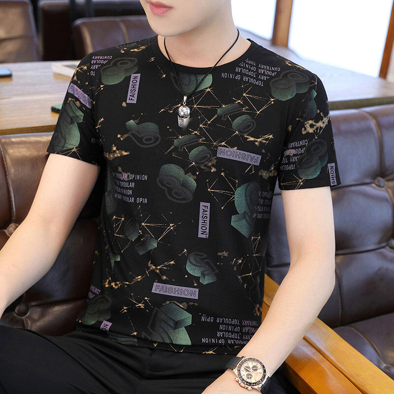 STUJZY baju t shirt lelaki Men T-shirt Short Sleeve Tshirt Round Neck Graphic Tees T shirt Men Clothing T-shirts