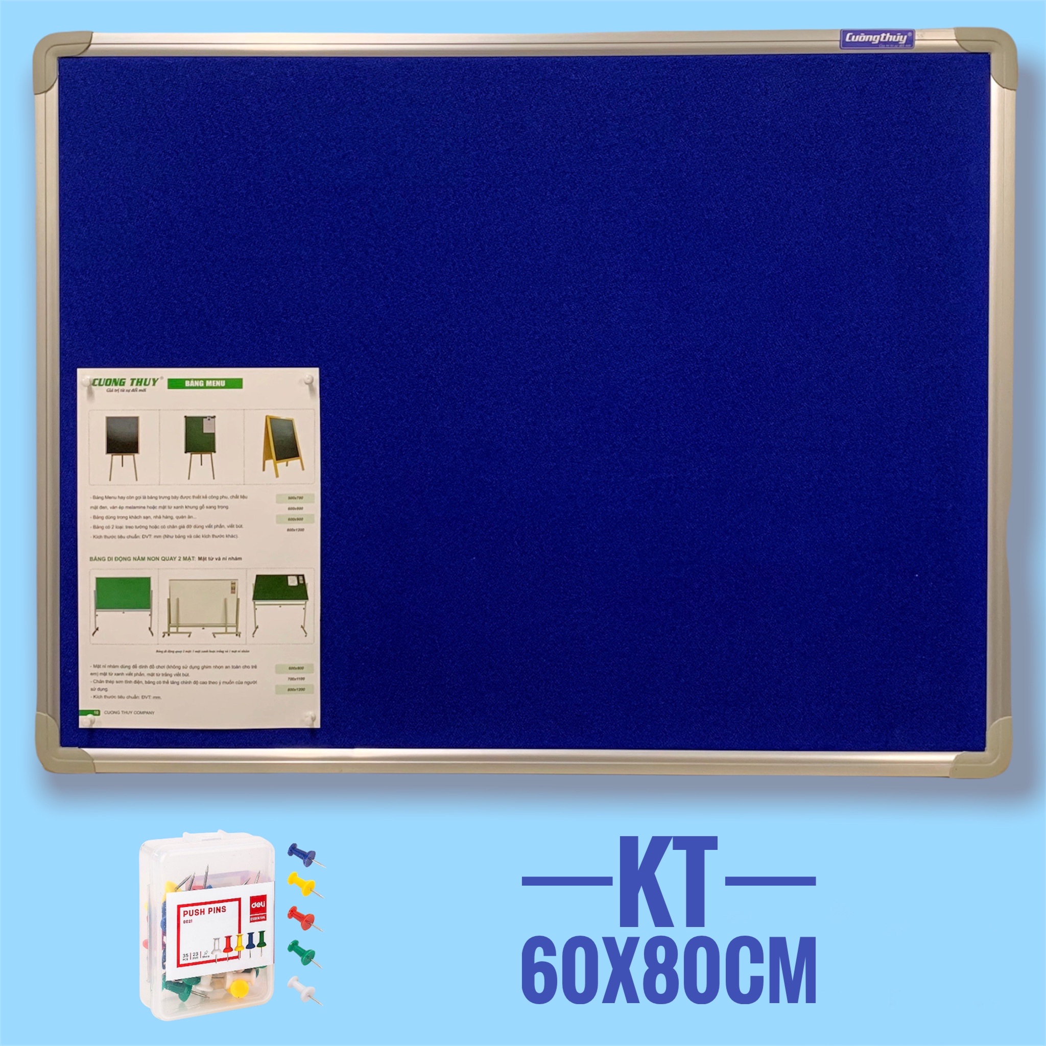 Bảng ghim tài liệu , kt: 60x80cm dòng standard - bảng cường thúy,