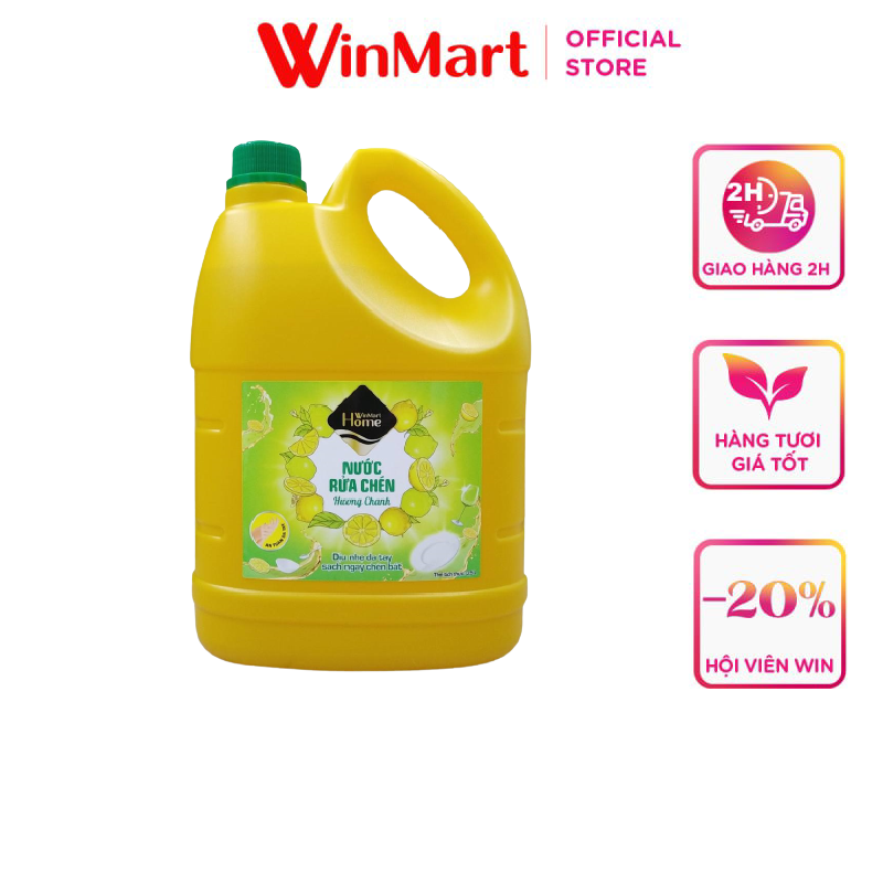 Siêu thị WinMart - Nước rửa chén chanh can WinMart Home 3.5L