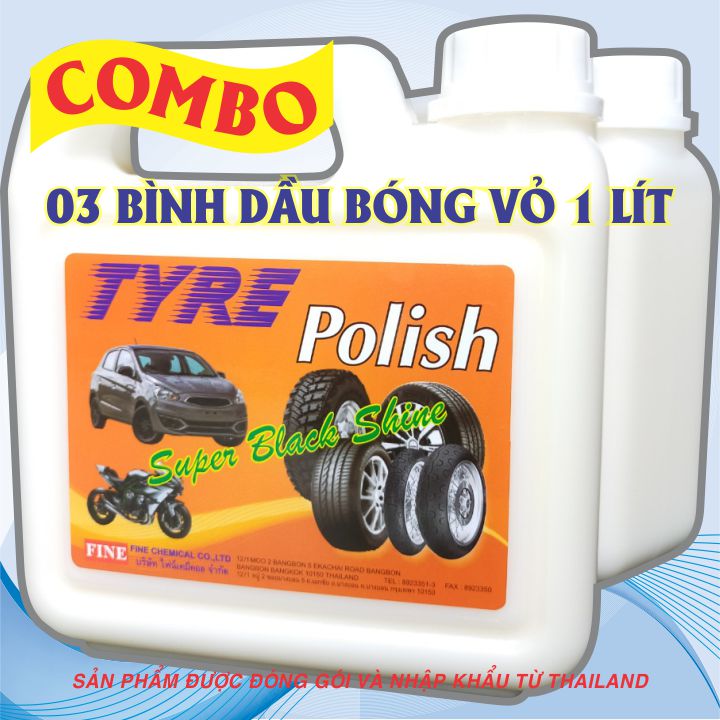 Combo 3 bình dầu bóng vỏ 1 lít