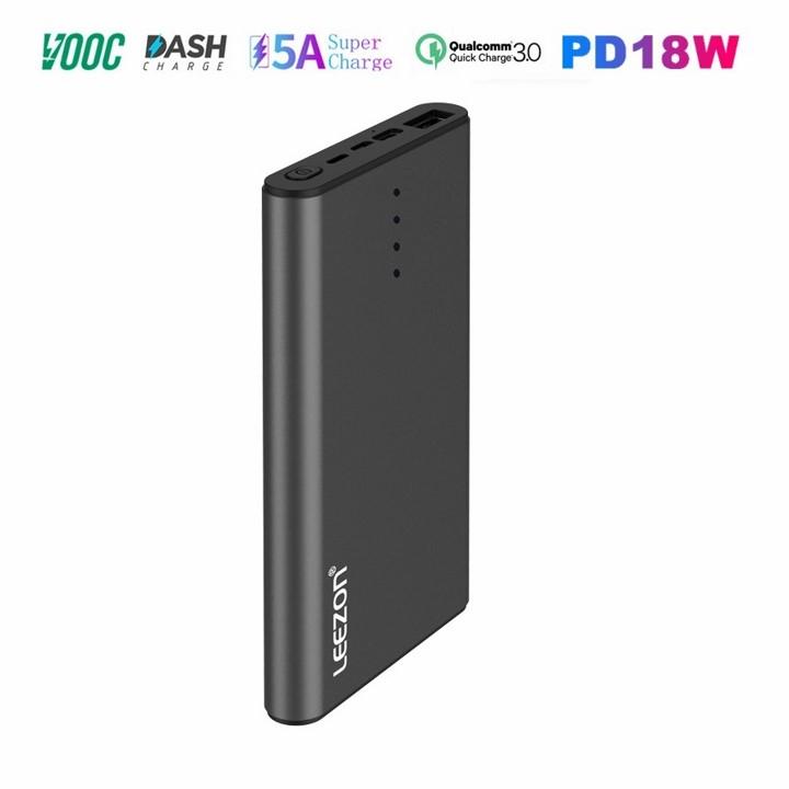 Pin dự phòng Leezon 10000mah sạc nhanh mọi dòng Vooc - Dash - Warp - Dart - Quick Charge - Power Delivery