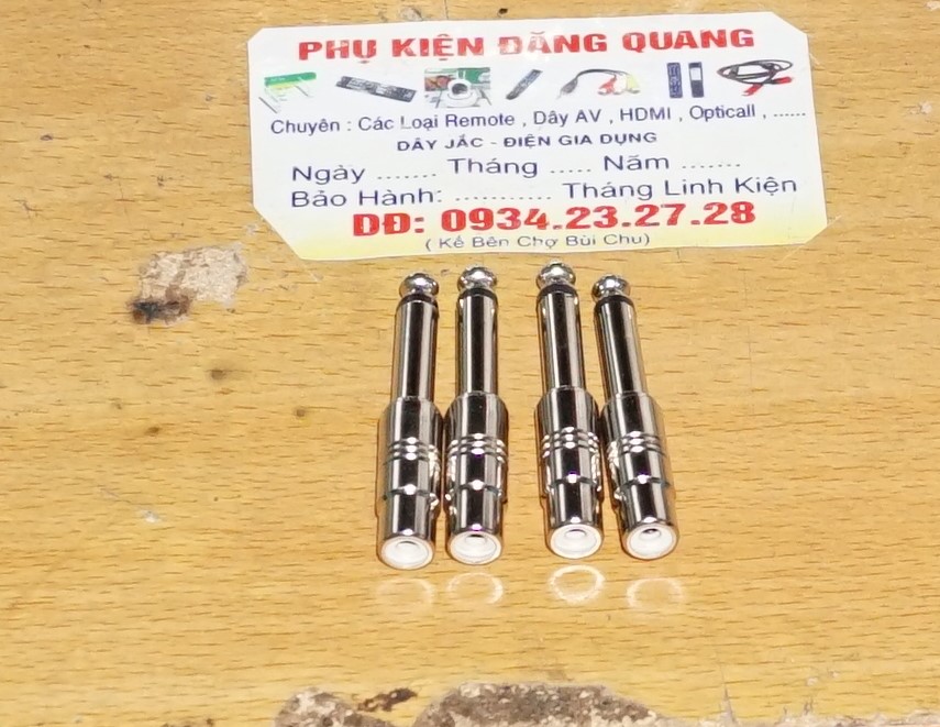 Combo 4 jack chuyển 6ly ra av inox