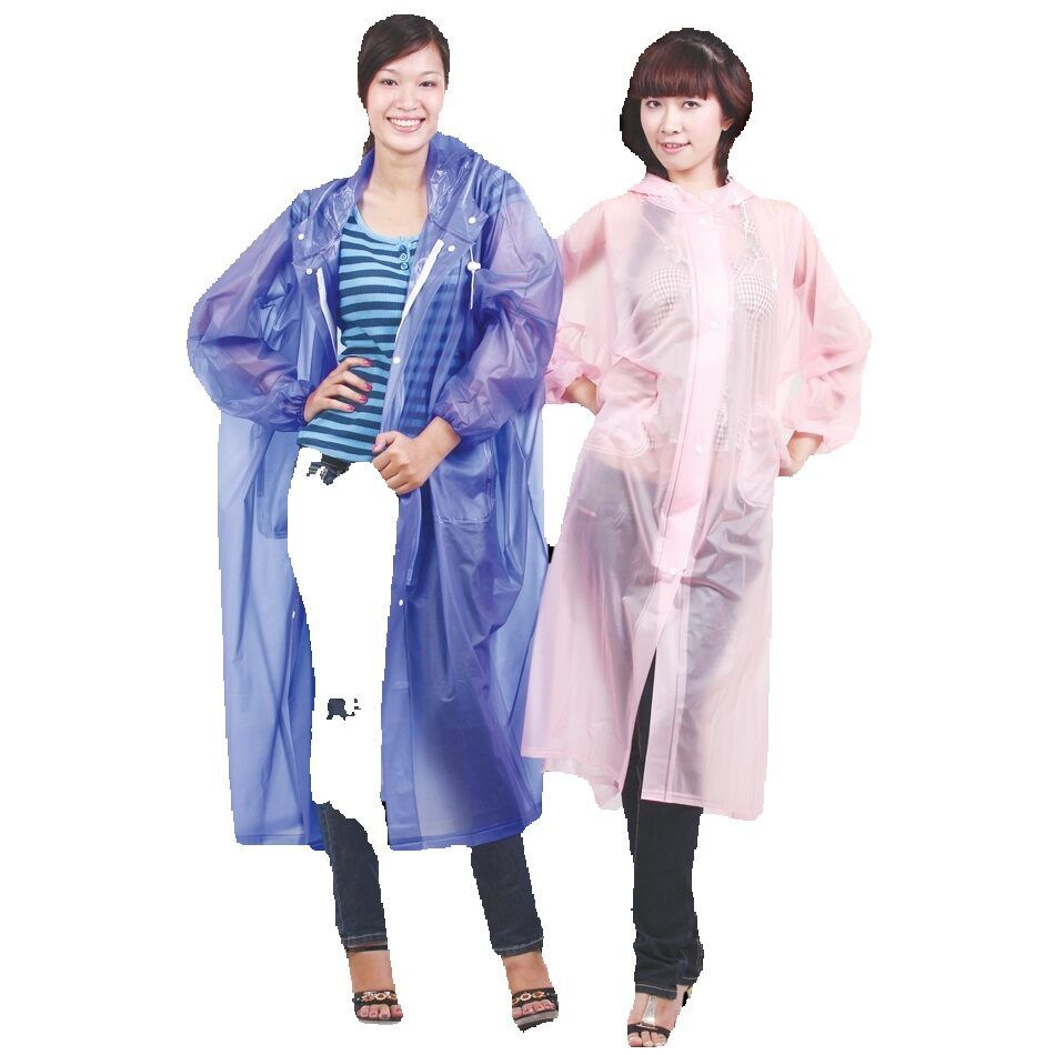 Áo mưa Poncho Dây Kéo trong màu - màu ngẫu nhiên dài đến đầu gối, tay rộng, có khóa kéo, phù hợp cho thời tiết mưa Chính hãng