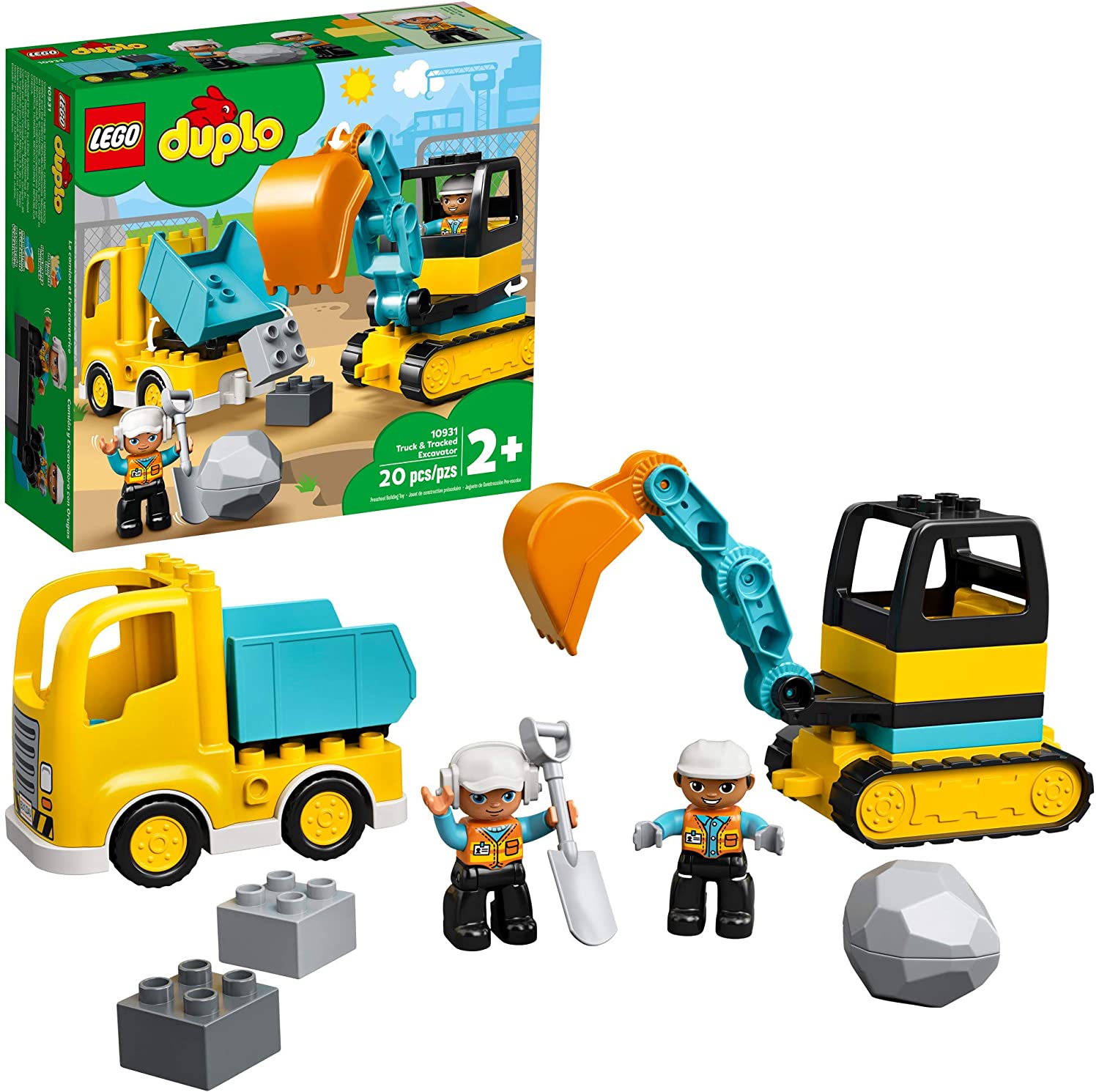 Đồ chơi lego duplo - xe tải & xe xúc của bé - mã sp 10931