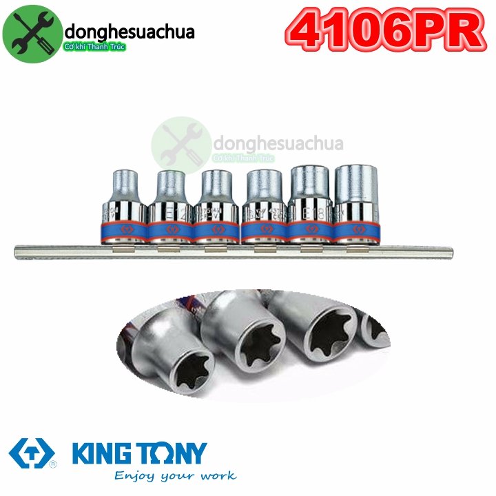 Bộ đầu khẩu sao kingtony 4106pr 6 chi tiết 1/2