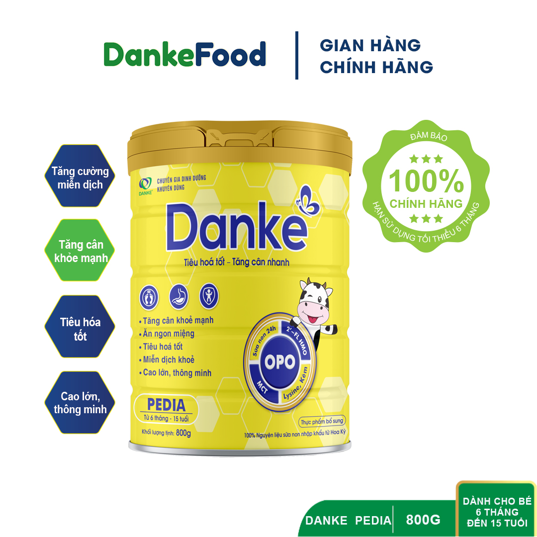 Sữa Danke Pedia 800g - Hấp thu tốt, tăng cân an toàn
