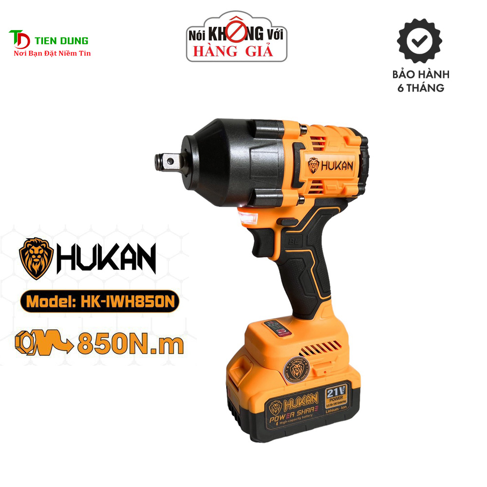 Máy siết bulong hukan hk-iwh850nm lực siết 850nm không chổi than