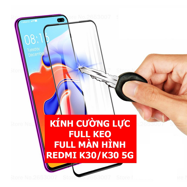 Kính cường lực Full màn hình Xiaomi Redmi K30 - K30 5G