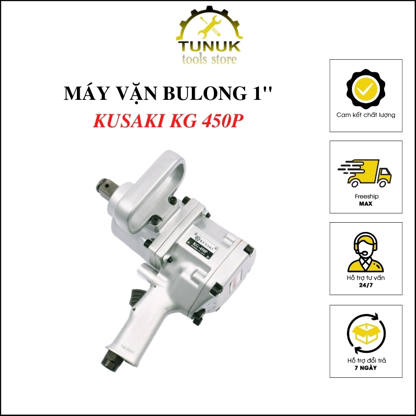 Máy vặn bulong kusaki kg450p TUNUK, thảo mở ốc chân 1 inch bằng khí nén, công nghệ nhật
