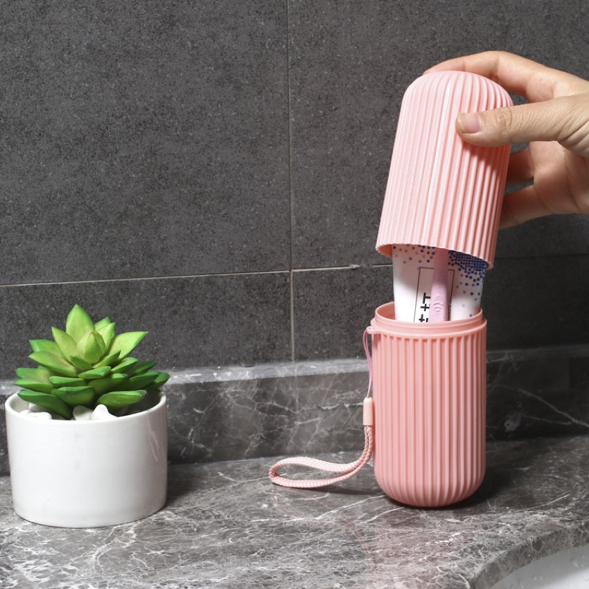 Hộp đựng bàn chải kem đánh răng hình trụ đi du lịch thiết kế nhỏ gọn