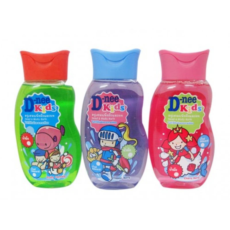 Gel tắm gội cho bé d-nee kids head & body bath magic snow-xanh dương