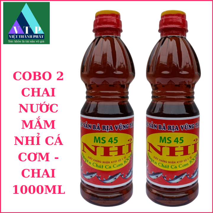 Chai 1000ml, combo 2 chai, nước mắm cá cơm 10 đạm, nêm ướp kho nấu