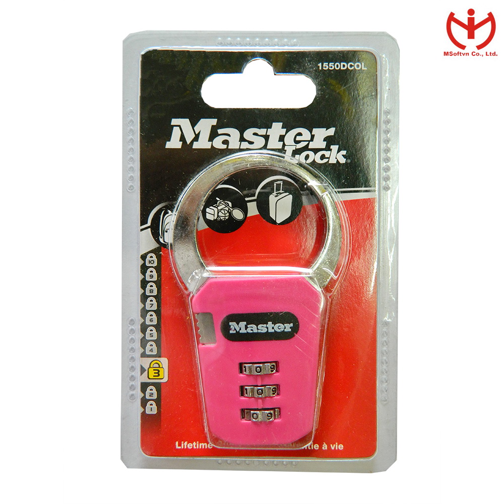 Ổ khóa số vali master lock 1550 dcol dạng càng cua nhiều màu - mitishop