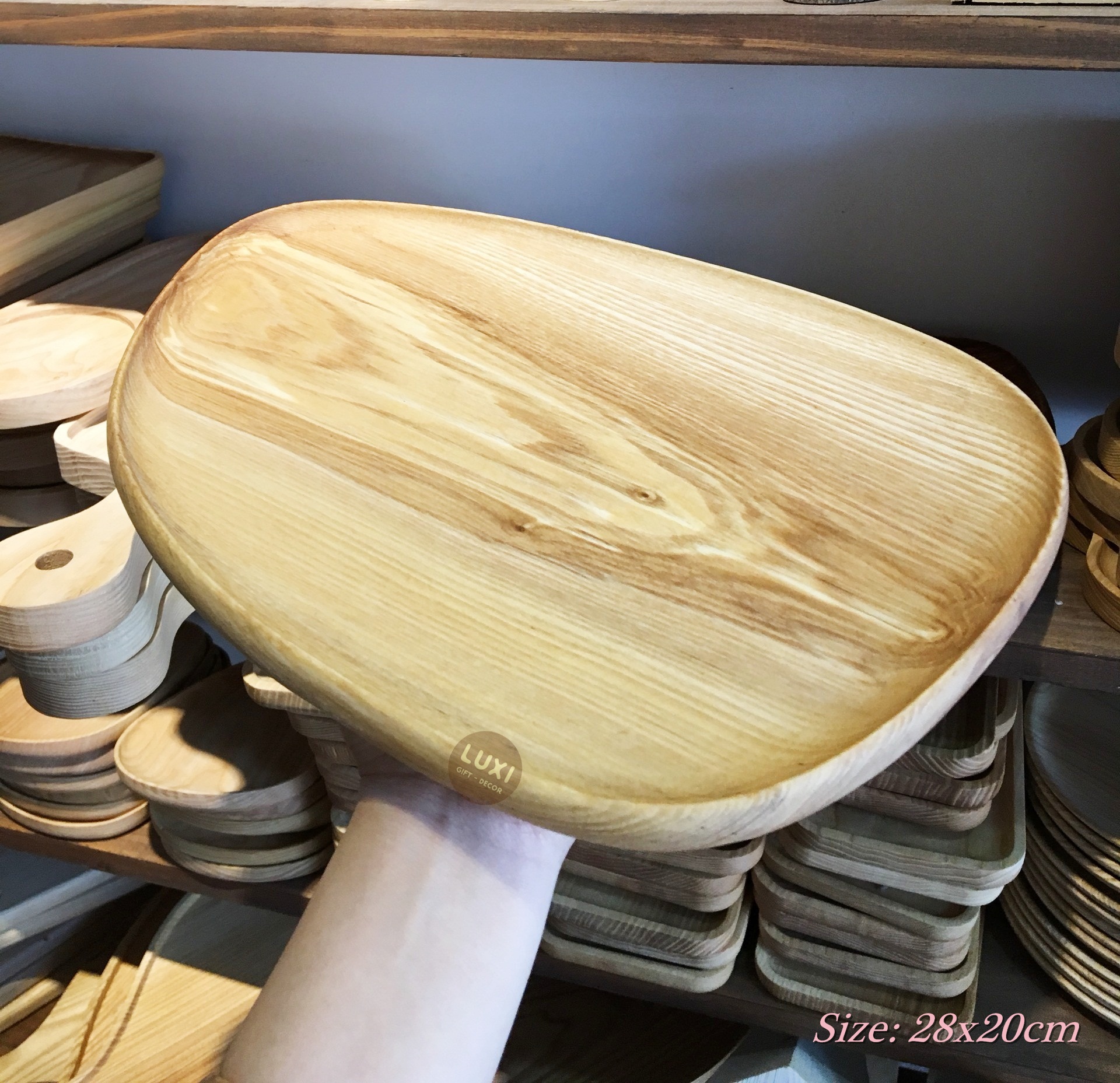 Thớt gỗ decor lệch to 25 LUXI decor