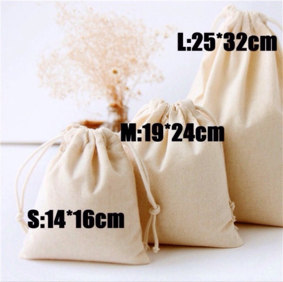 [HCM]Bộ 10 túi theo size S M L vải Vintage mộc CÓ SẴN tiện dụng