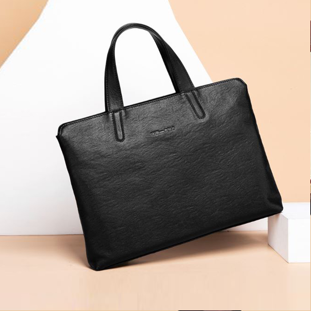 Cặp da nam cao cấp Williampolo , cặp da công sở chất liệu da bò nguyên tấm V28
