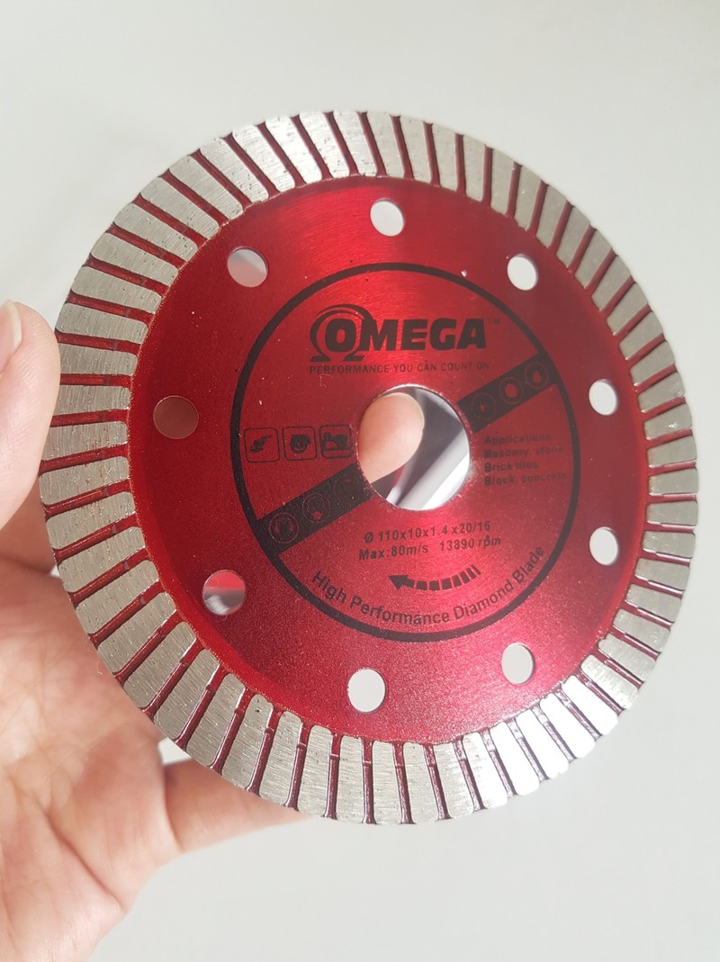 Lưỡi cắt gạch, lưỡi cắt đa năng Omega đỏ Loại 1