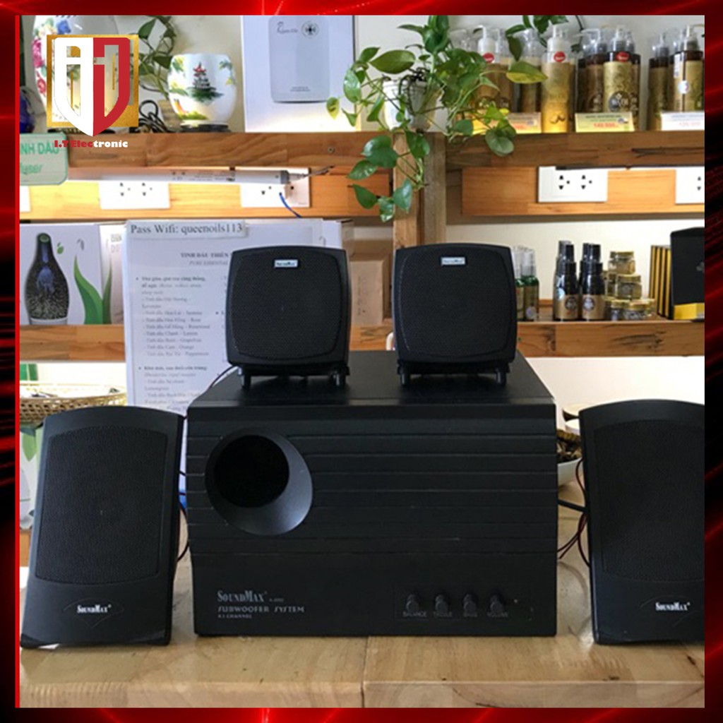 Loa nge nhạc phòng công suất lớn,Loa bluetooth bass mạnh,loa bluetooth,LOA 4.1 SOUNDMAX A4000 âm thanh ấm bass cực hay Bảo Hành 1 đổi 1 trong 12 tháng.
