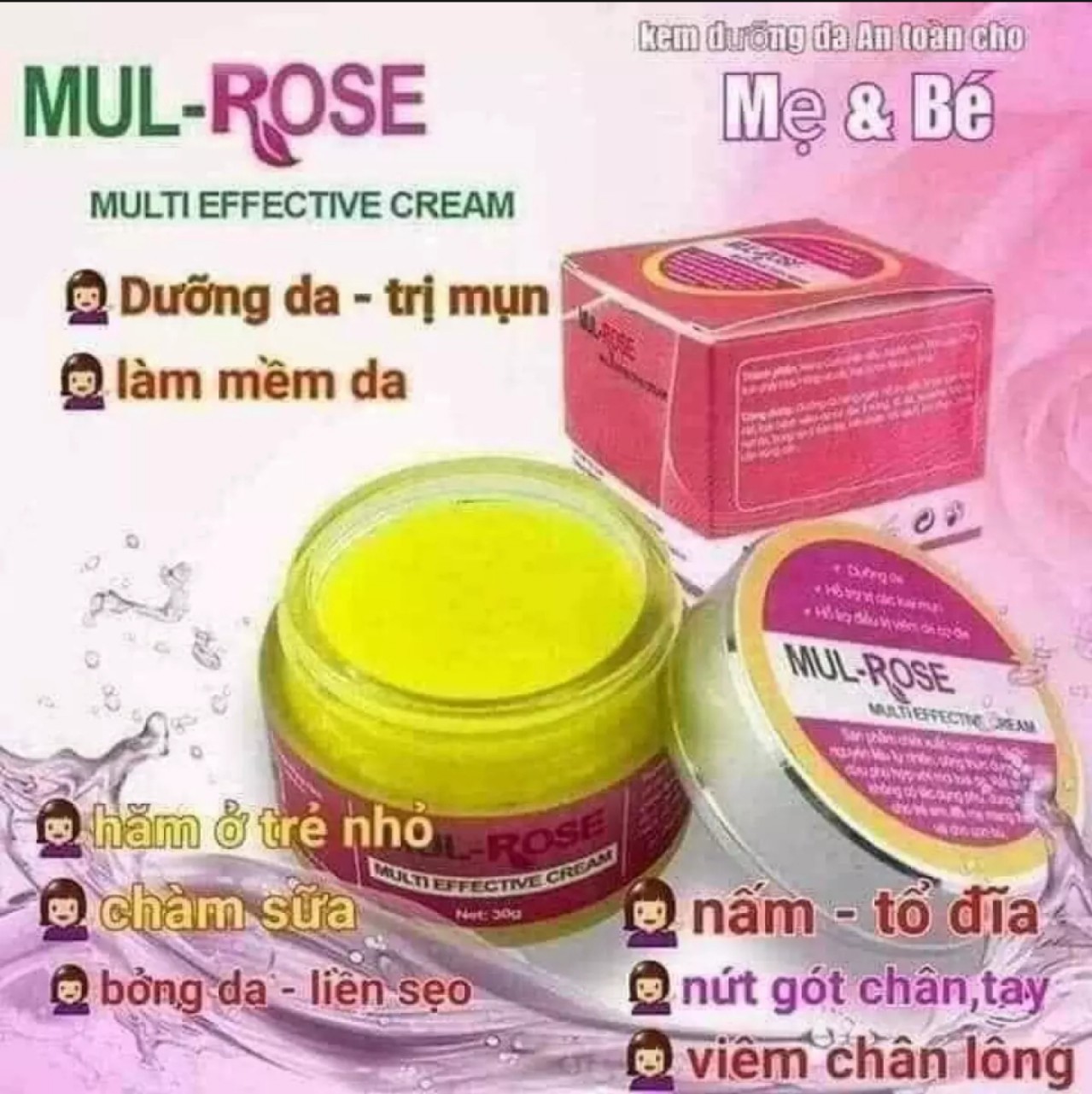 Combo 2 Hộp Kem đa năng Mul Rose 30gr - kem nghệ Mulrose